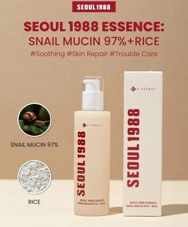 Seoul 1988 Essence: Snail Mucin 97% + Rice
